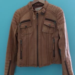 MICHAEL KORS - Tan Leather Jacket